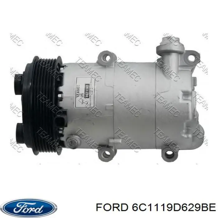 Compresor de aire acondicionado 6C1119D629BE Ford