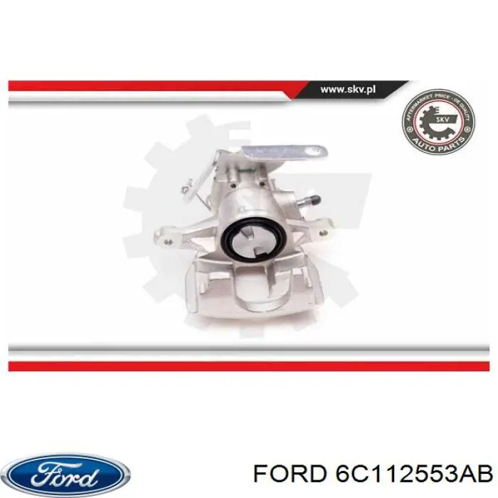 6C112553AB Ford pinza de freno trasera izquierda