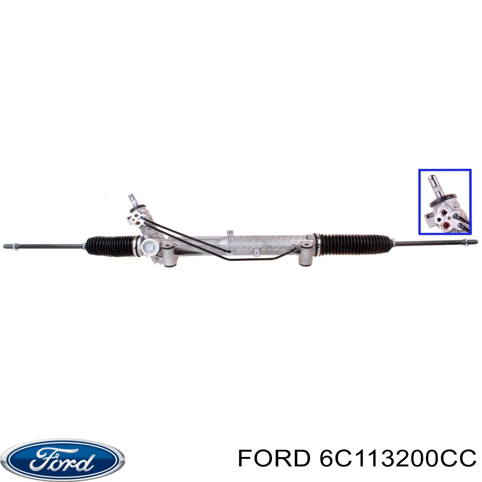 6C113200CC Ford Cremallera caja de direccion