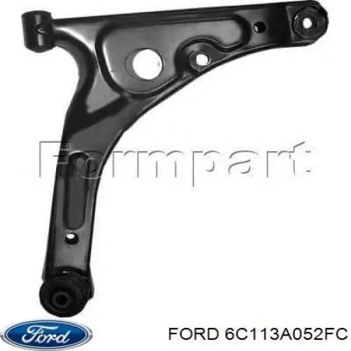 Brazo inferior derecho de la suspensión delantera 6C113A052FC Ford
