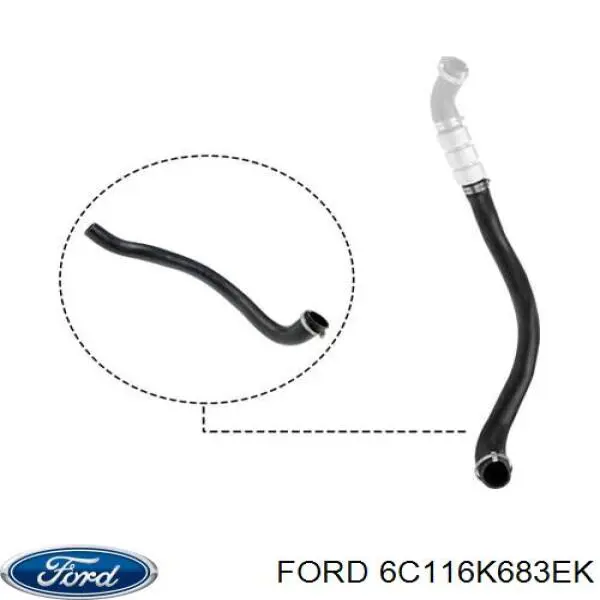 6C116K683EK Ford tubo flexible de aire de sobrealimentación izquierdo