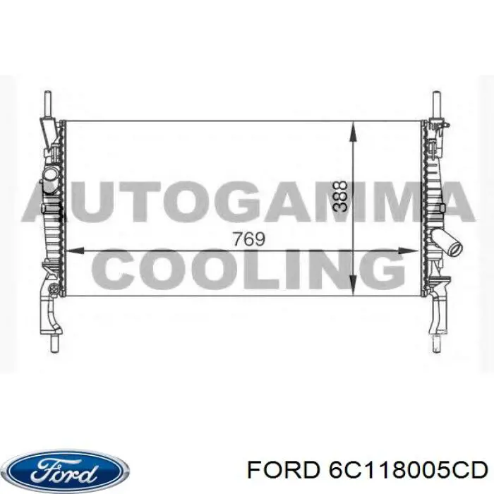 Comprar 6C118005CD Ford Radiador de auto