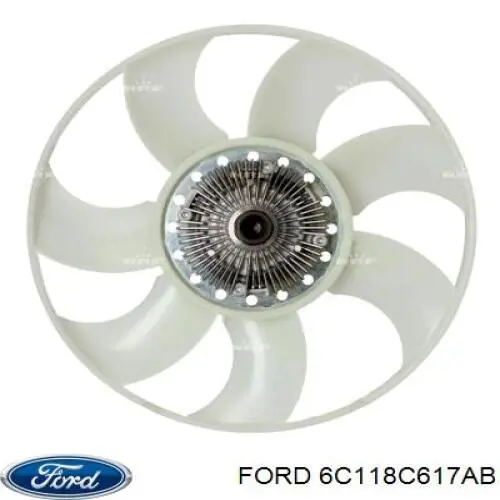 6C11-8C617-AB Ford rodete ventilador, refrigeración de motor