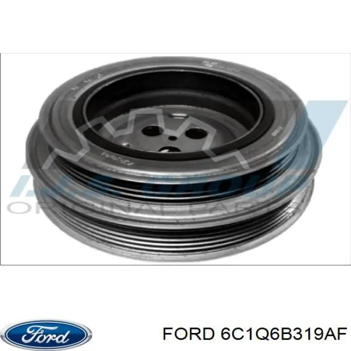 6C1Q6B319AF Ford polea de cigüeñal