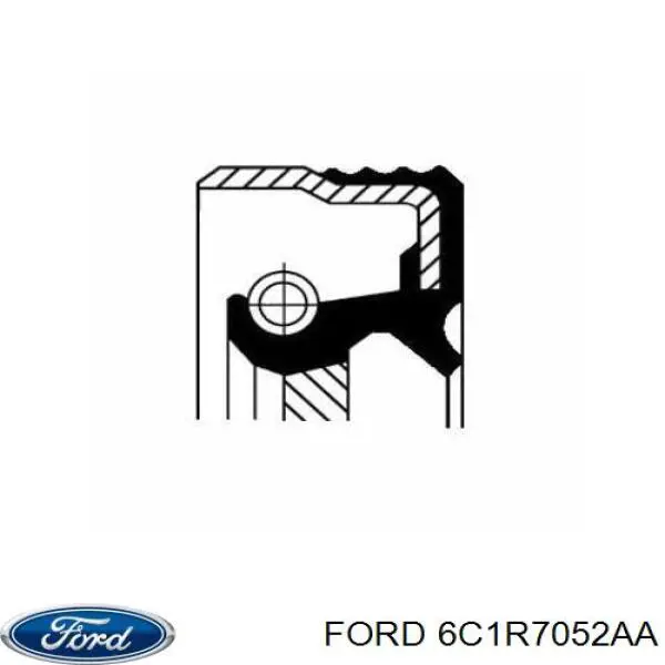 6C1R7052AA Ford anillo reten caja de transmision (salida eje secundario)