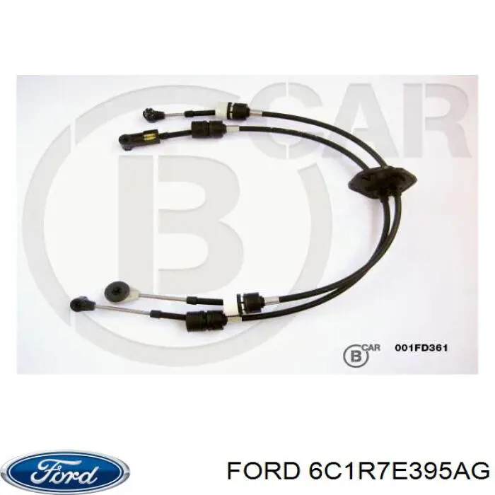 6C1R7E395AG Ford cables de caja de cambios