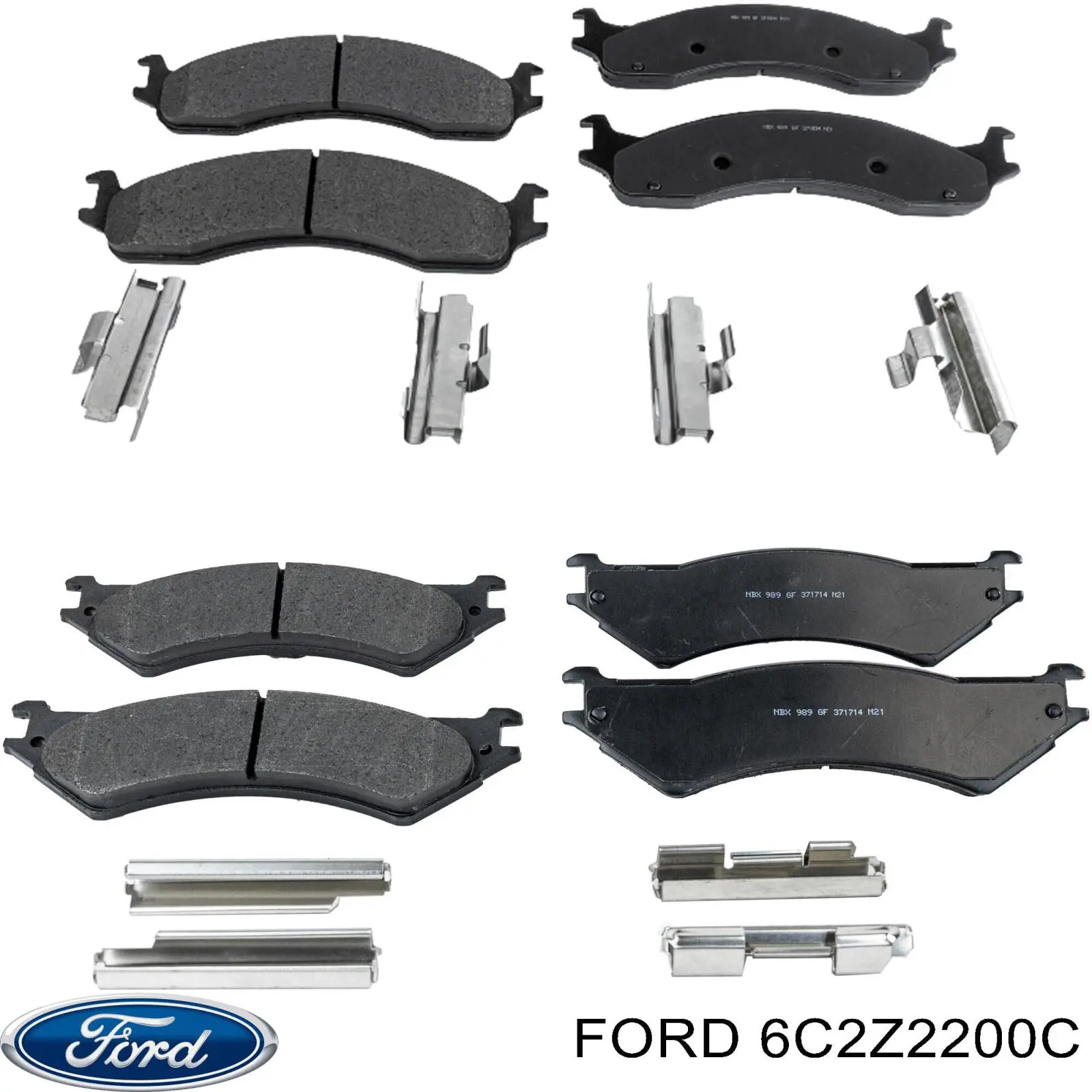 6C2Z2200C Ford pastillas de freno traseras