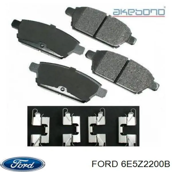 6E5Z2200B Ford pastillas de freno traseras