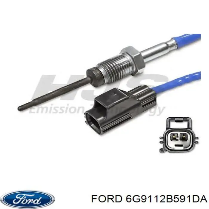 Comprar 6G9112B591DA Ford Sensor de temperatura de gases de escape antes del catalizador