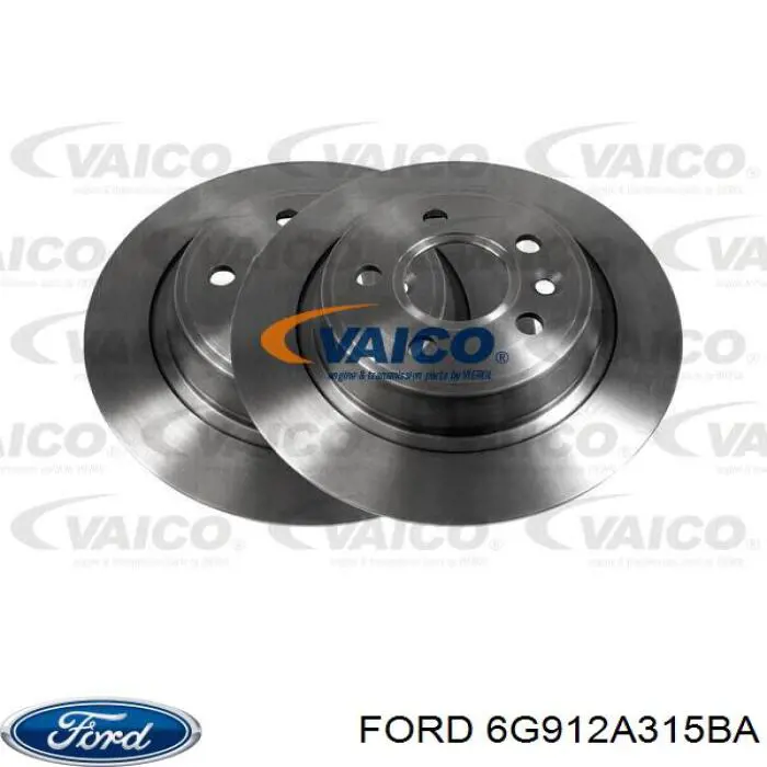 6G912A315BA Ford disco de freno trasero