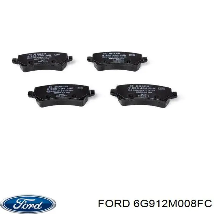 6G912M008FC Ford pastillas de freno traseras