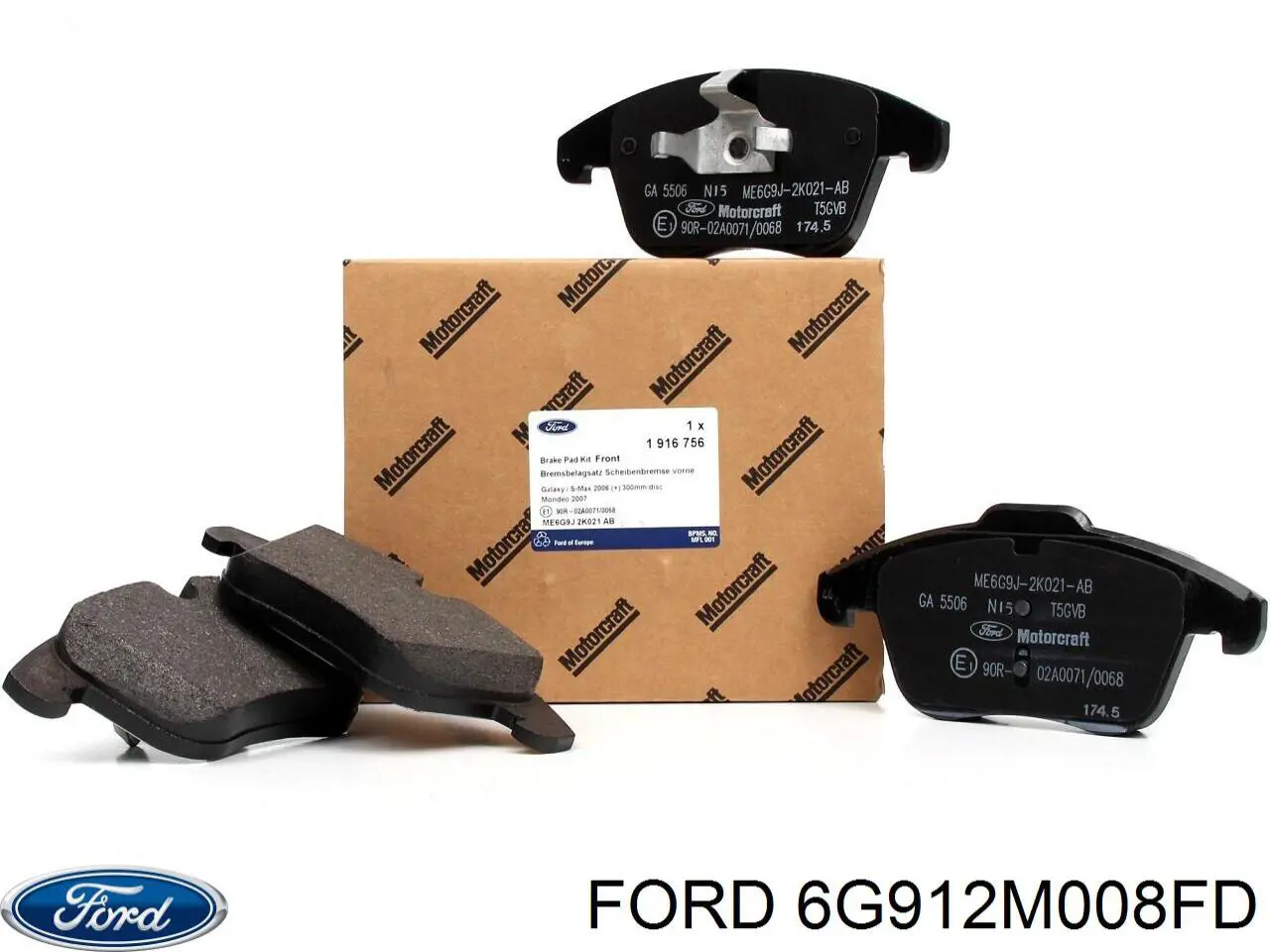 6G912M008FD Ford pastillas de freno traseras