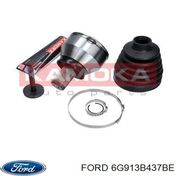 6G913B437BE Ford árbol de transmisión delantero izquierdo