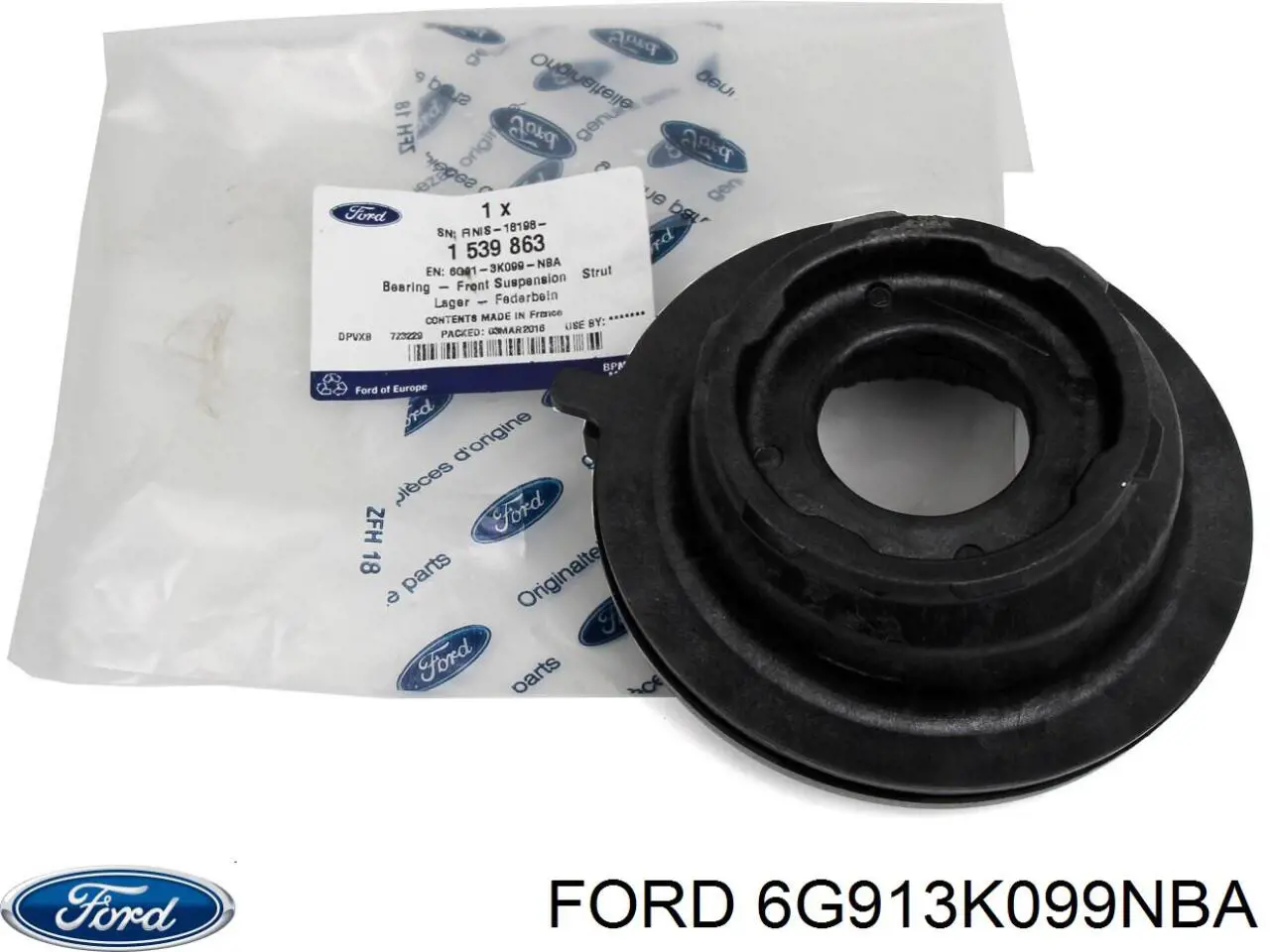 Espaciador de goma inferior del resorte delantero 6G913K099NBA Ford