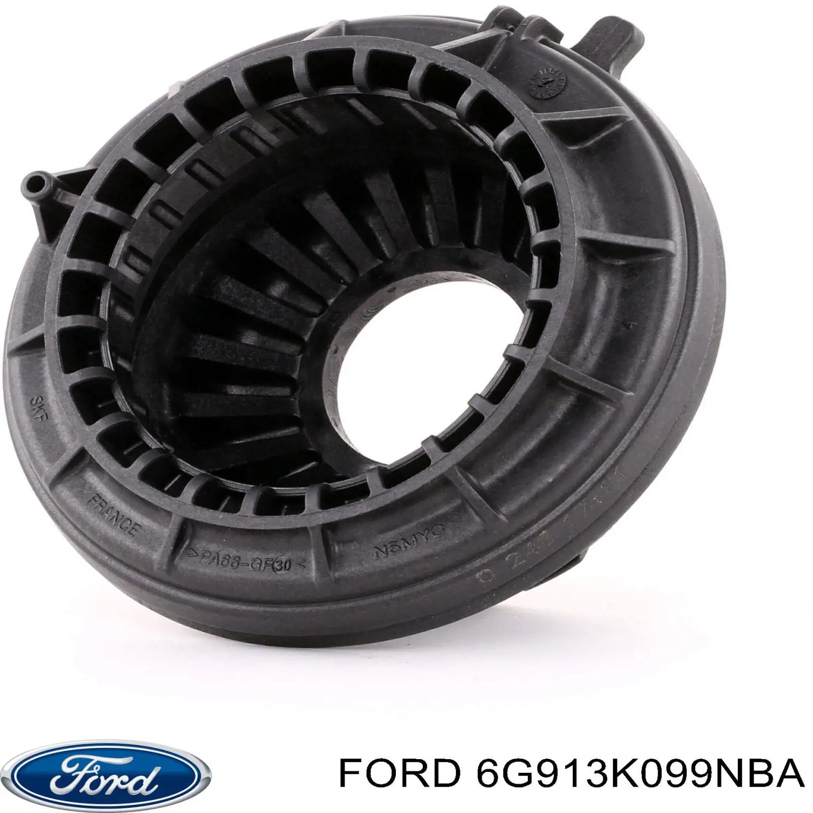 6G913K099NBA Ford Espaciador de goma inferior del resorte delantero