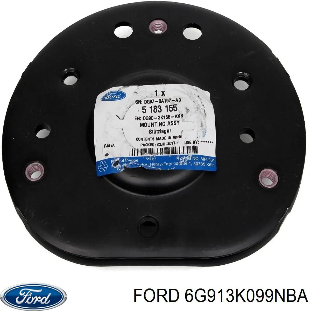 Espaciador de goma inferior del resorte delantero Ford 6G913K099NBA precio, desde 11,25 EUR
