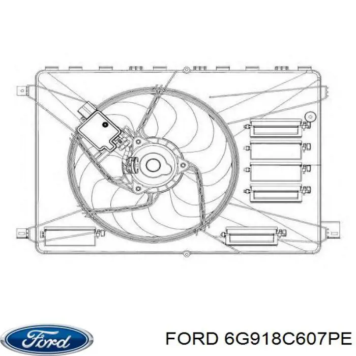 Comprar 6G918C607PE Ford Ventilador de radiador