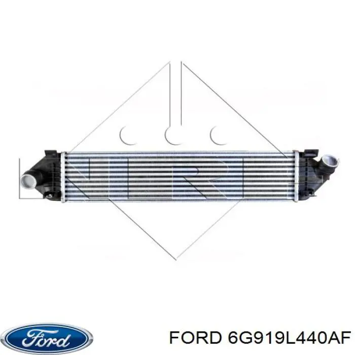 6G919L440AF Ford radiador de aire de admisión