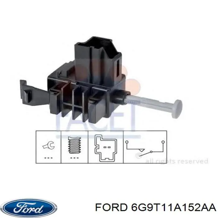 Comprar 6G9T11A152AA Ford Interruptor de embrague