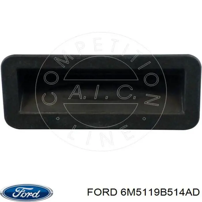 6M5119B514AD Ford boton de accion de bloqueo de la tapa maletero (3/5 puertas traseras)