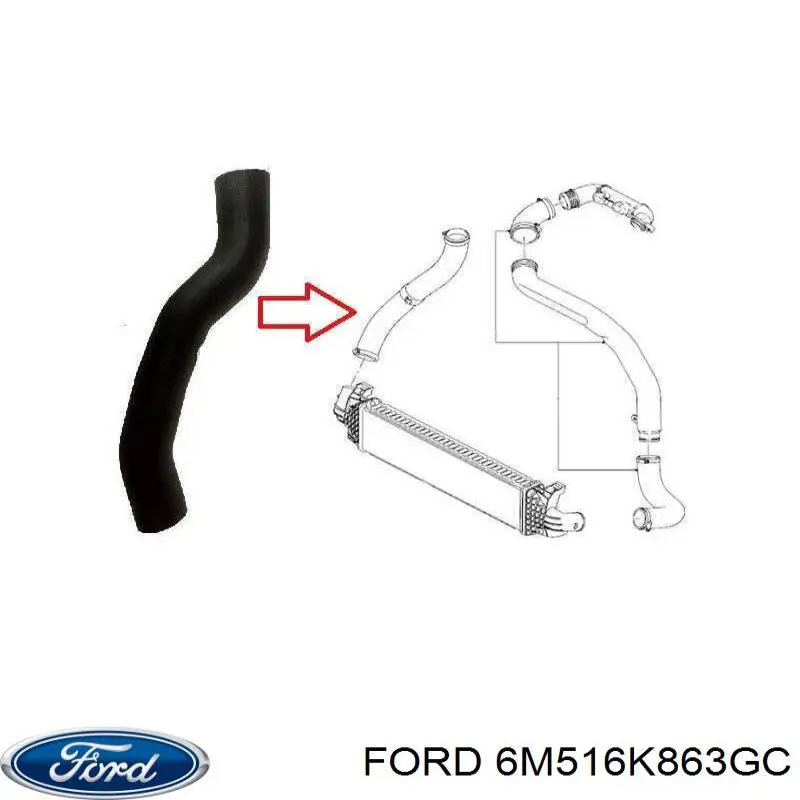 Manguera del intercooler Ford 6M516K863GC precio, desde 32,74 EUR