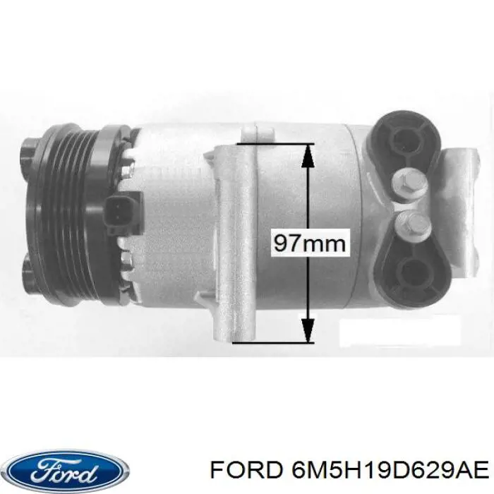 6M5H-19D629-AE Ford compresor de aire acondicionado