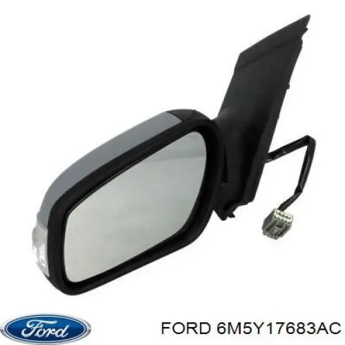 6M5Y17683AC Ford espejo retrovisor izquierdo