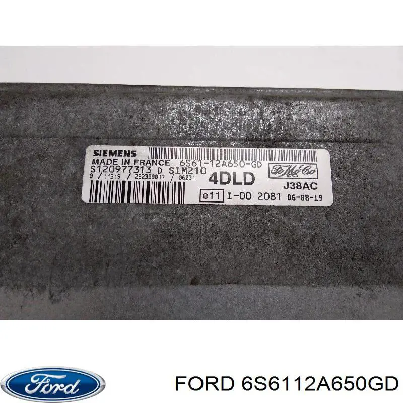 6S6112A650GD Ford Centralina Del Motor