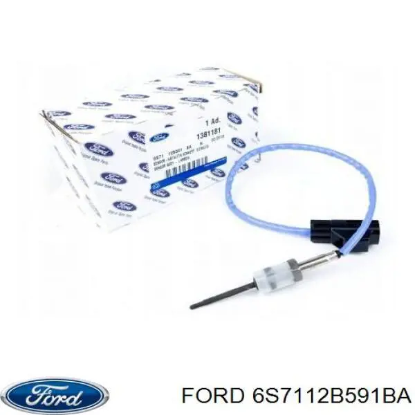 6S7112B591BA Ford sensor de temperatura, gas de escape, antes de catalizador