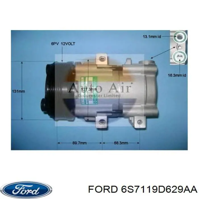 6S7119D629AA Ford compresor de aire acondicionado