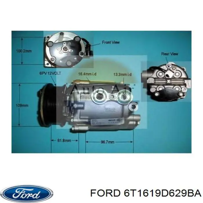 Compresor ac Ford 6T1619D629BA precio, desde 271,11 EUR