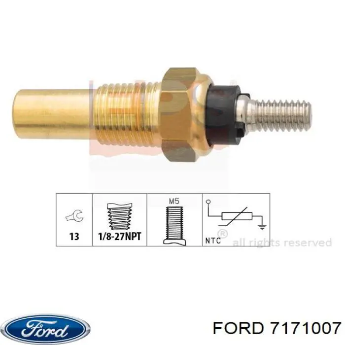 7171007 Ford sensor de temperatura del refrigerante