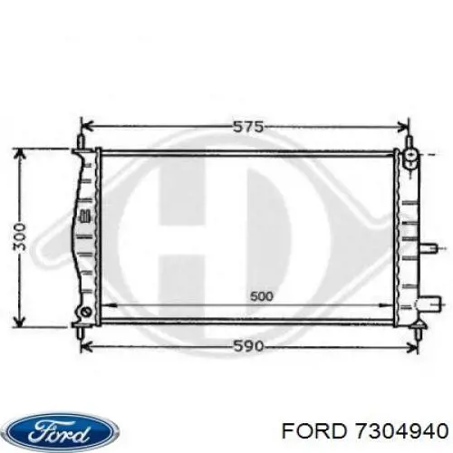 7304940 Ford radiador refrigeración del motor