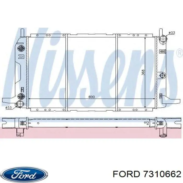 7310662 Ford radiador