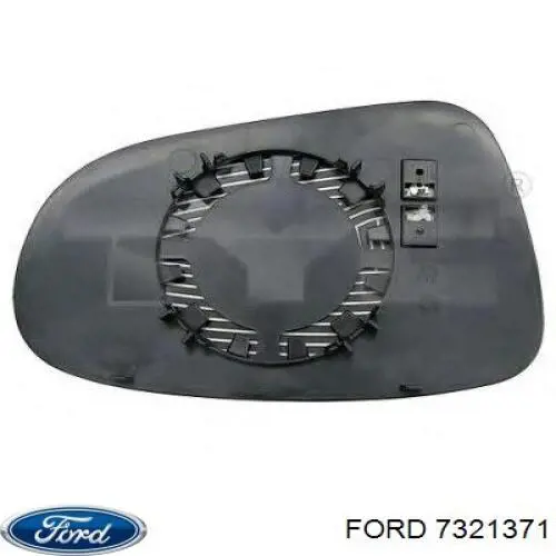7321371 Ford cristal de espejo retrovisor exterior derecho