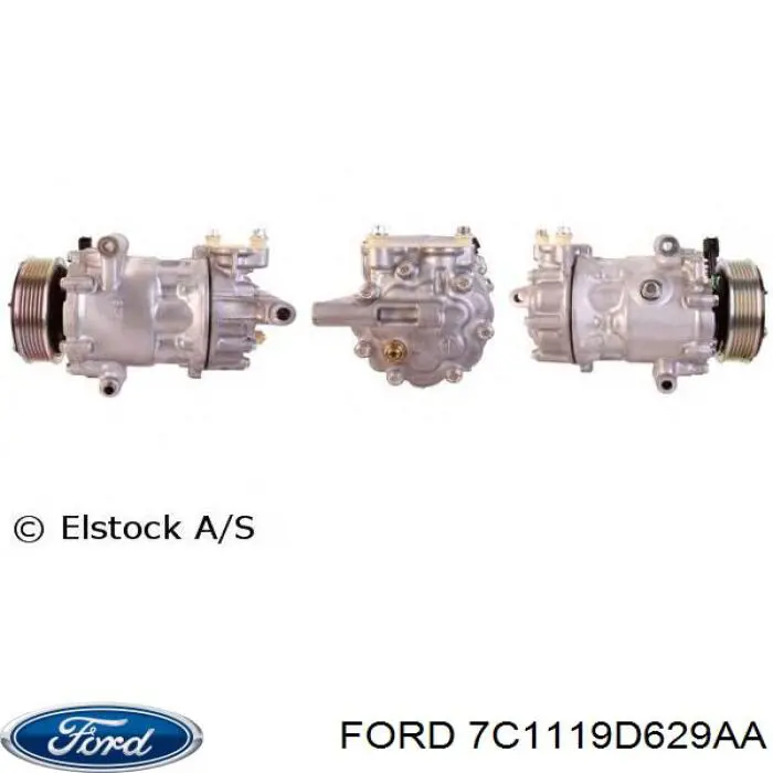 Compresor de aire acondicionado 7C1119D629AA Ford