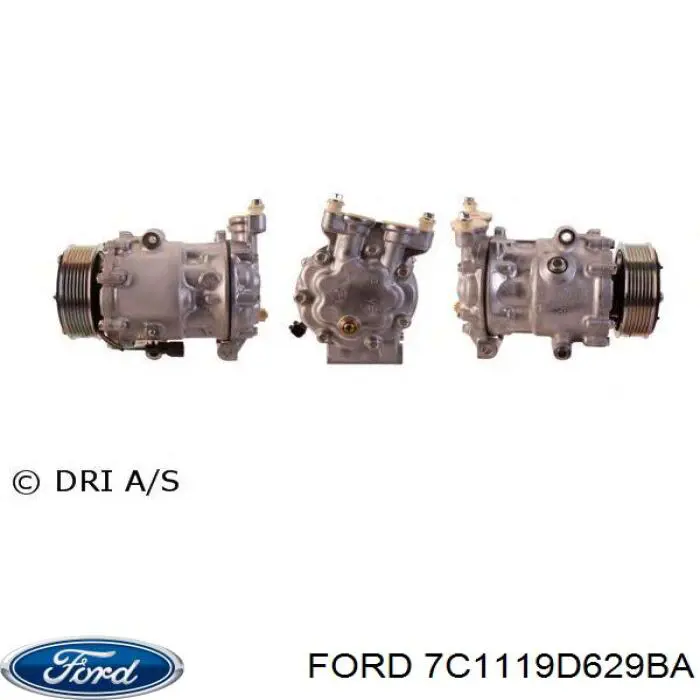 7C1119D629BA Ford compresor de aire acondicionado