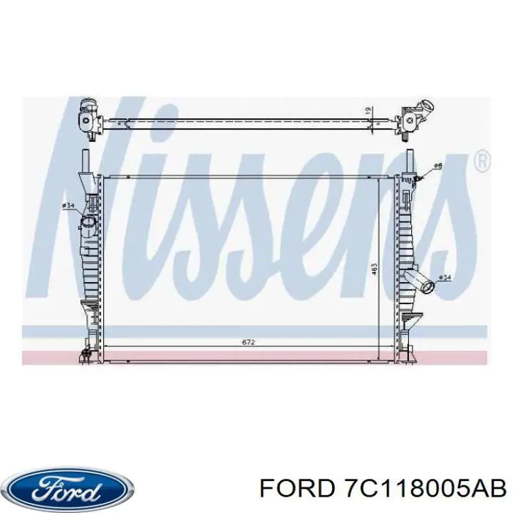 Água radiador Ford 7C118005AB precio, desde 96,03 EUR