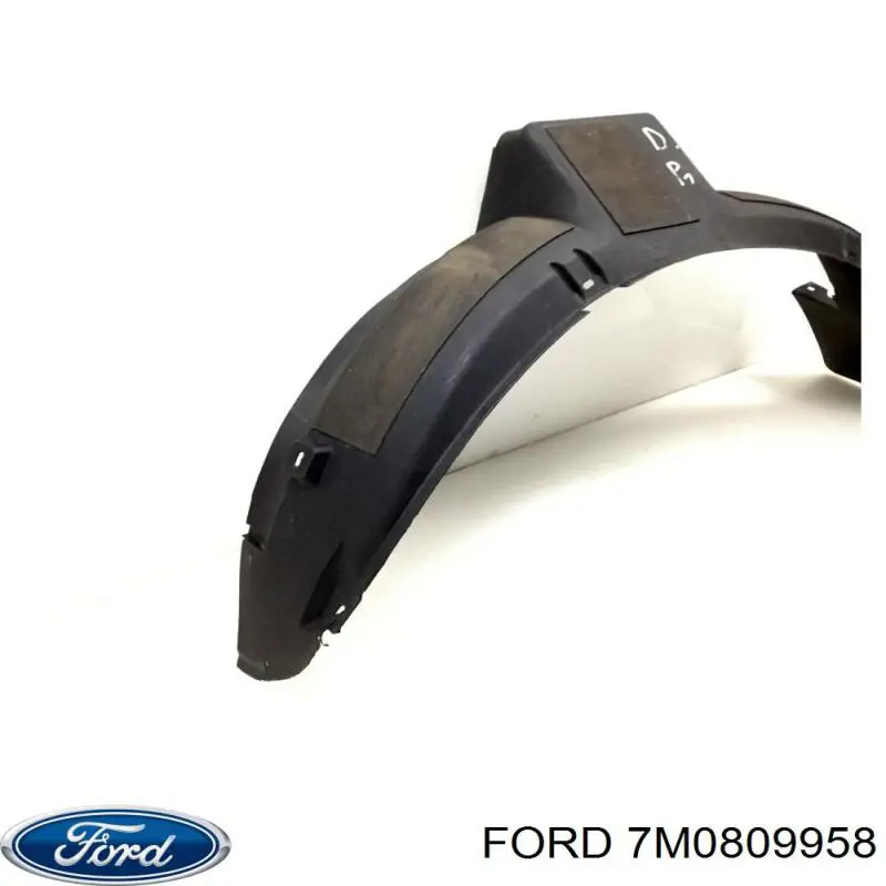 7M0809958 Ford guardabarros interior, aleta delantera, derecho