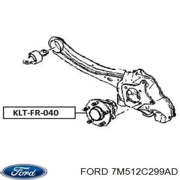 7M51 2C299-AD Ford cubo de rueda trasero