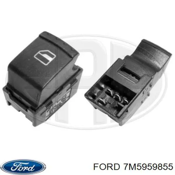 7M5959855 Ford botón de encendido, motor eléctrico, elevalunas, puerta delantera derecha