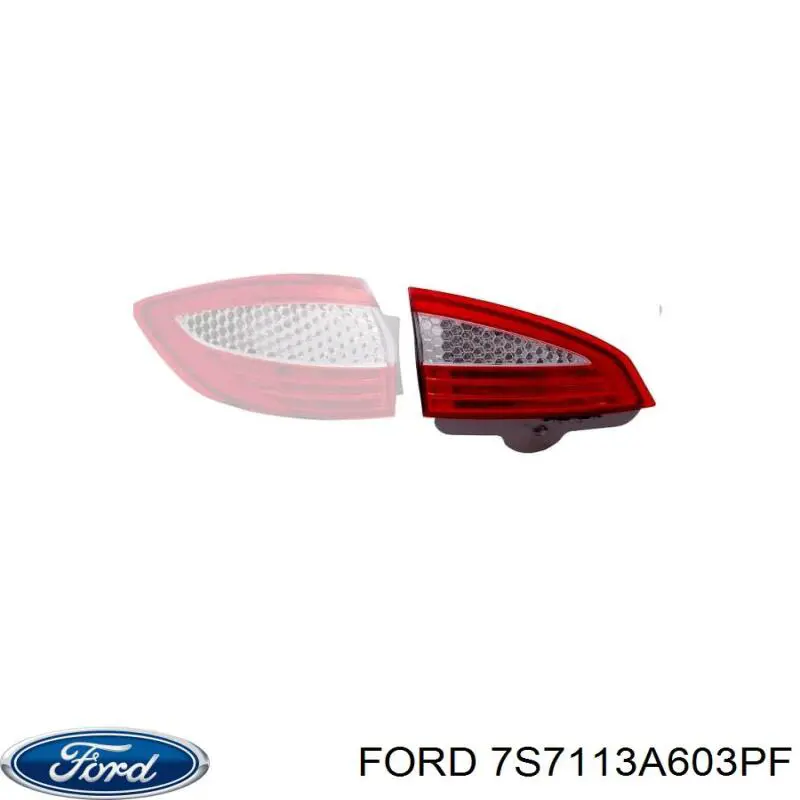 7S7113A603PF Ford piloto posterior interior izquierdo