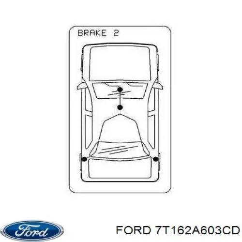 7T162A603CD Ford cable de freno de mano trasero derecho/izquierdo