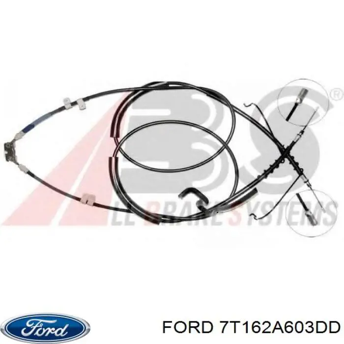 Cable de freno de mano trasero derecho/izquierdo Ford 7T162A603DD precio, desde 47,08 EUR