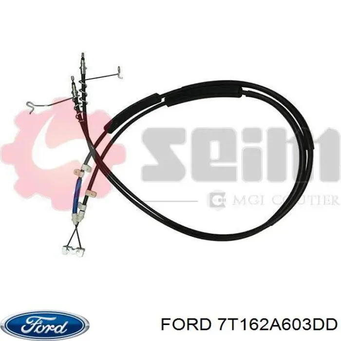 7T16 2A603 DD Ford cable de freno de mano trasero derecho/izquierdo