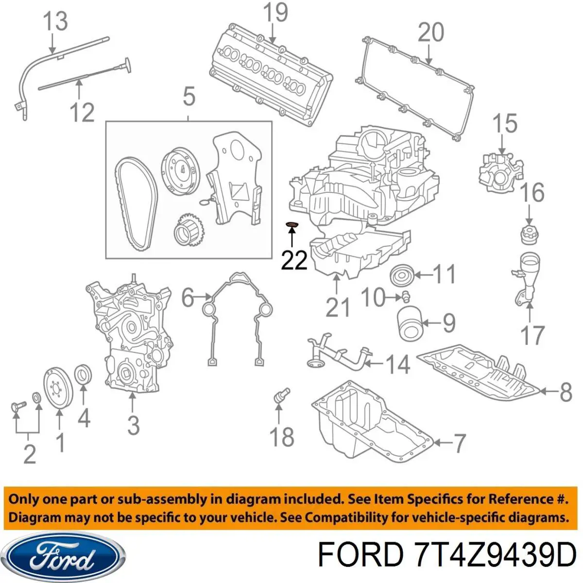 Junta de colector de admisión Ford 7T4Z9439D precio, desde 7,41 EUR