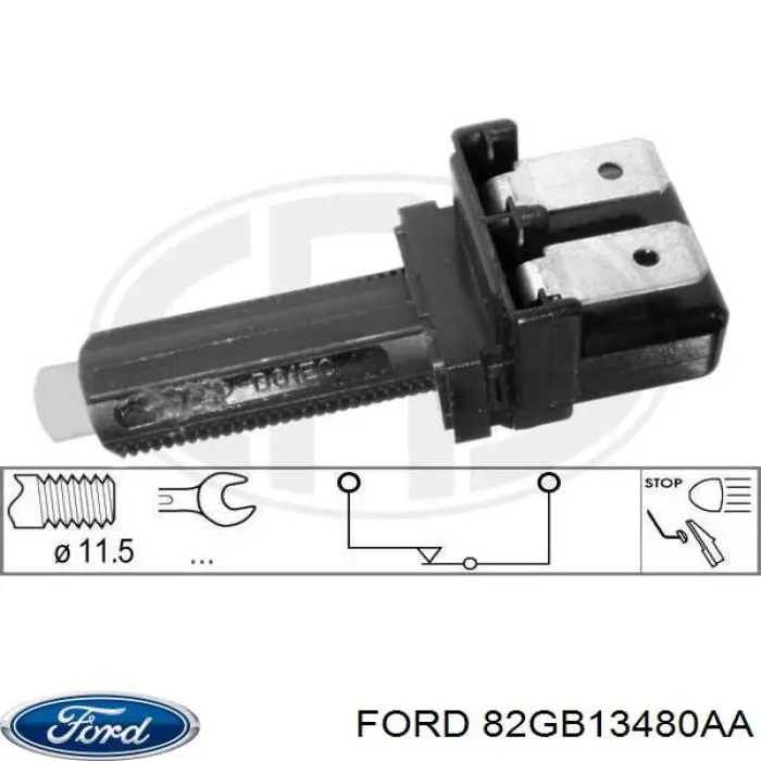 Interruptor de luz de freno 82GB13480AA Ford