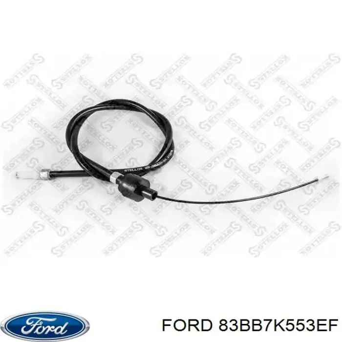 83BB7K553EF Ford cable de embrague