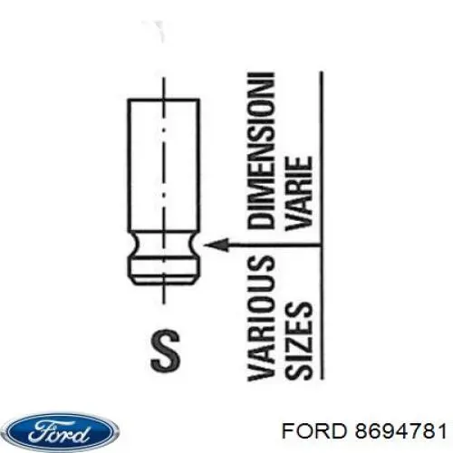 Comprar 8694781 Ford Válvulas de admisión