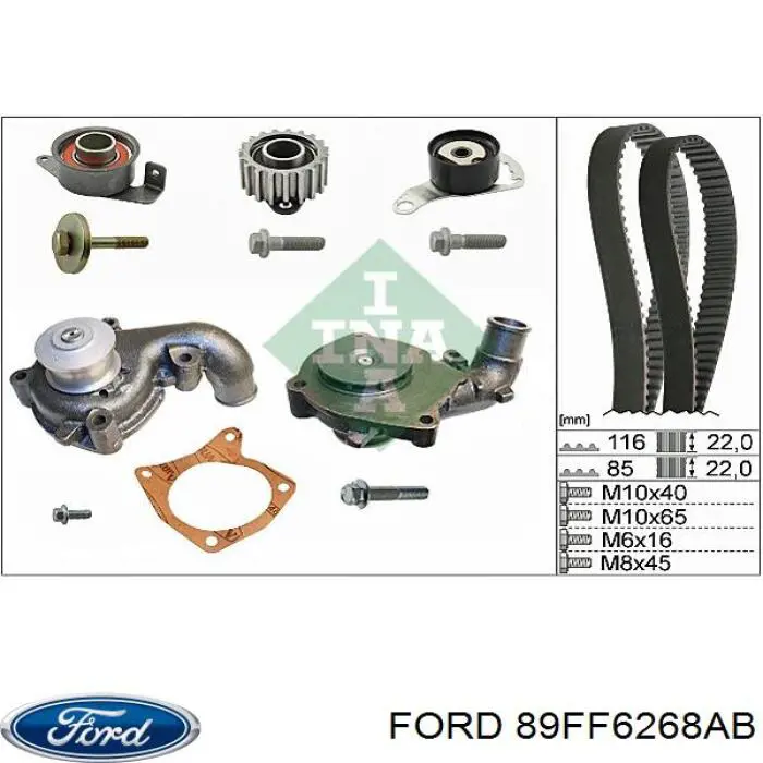 89FF6268AB Ford correa, bomba de alta presión